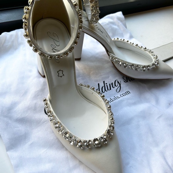 Handmade Block Heels with Rhinestones - Picture 5 of 16